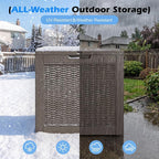 Outdoor Storage Box, 30 Gallon Resin Deck Boxes Outdoor Waterproof - Image 4