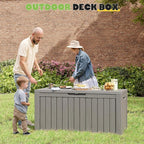 Deck Box, 82 Gallon Resin Indoor and Outdoor Storage Box Waterproof - Image 7