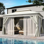 10'x12' Outdoor Gazebo, Heavy Duty Metal Frame Patio Canopy - Image 7