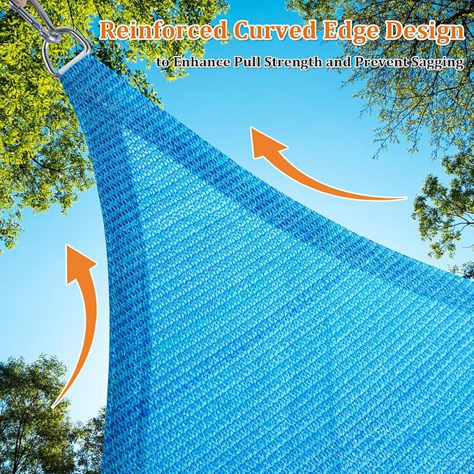Shade&Beyond Custom Sun Shade Sail 17'x17'x24' Triangle Sun Sail Shades Patio - Image 5