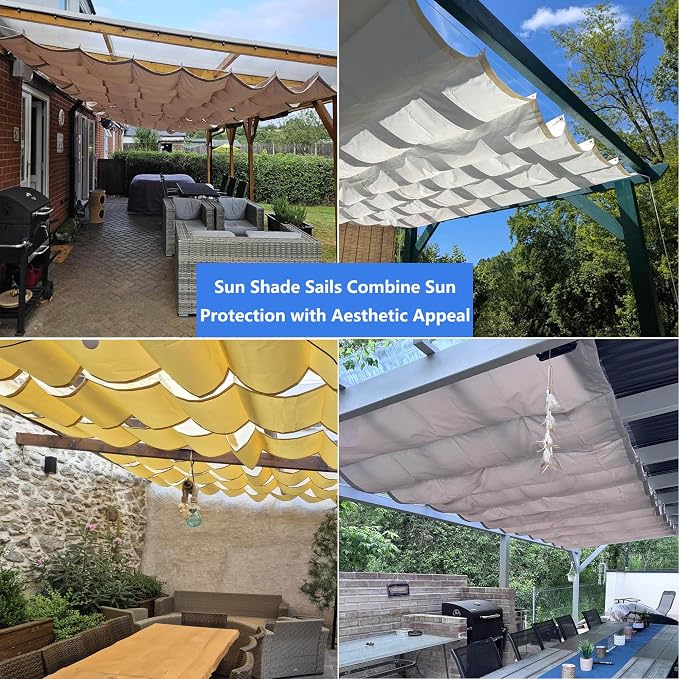 Retractable Waterproof Wave Awning Cover 14' x 24' - Image 6