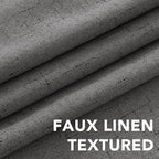 H.VERSAILTEX Linen Blackout Curtains Durable Thick Textured Linen Look 100% - Image 5