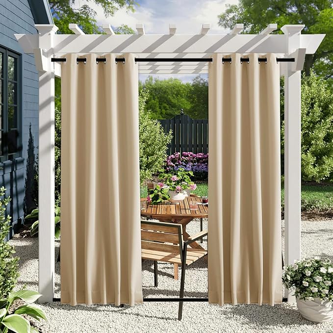 NICETOWN 2 PCs Outdoor Curtains by NICETOWN