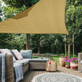 12 'x 12' x 12' Triangle Sun Shade Sail, 185 GSM HDPE, Sand | 95% UV block by LagemiexShadeProduct