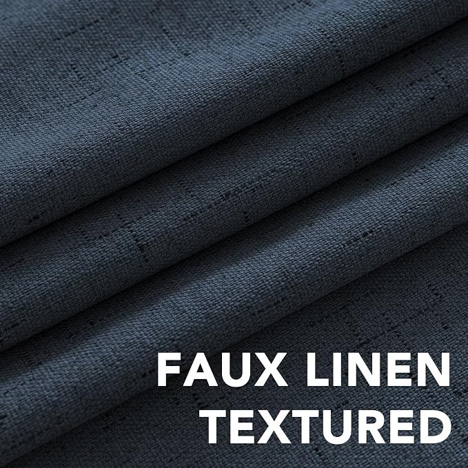 H.VERSAILTEX Linen Blackout Curtains Durable Thick Textured Linen Look 100% - Image 5