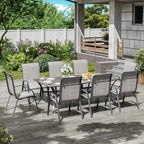 Amopatio Patio Chairs Set of 8, Outdoor Stackable Dining Chairs - Image 2