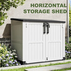 Plastic Outdoor Storage Shed, 36 Cu Ft Waterproof Outdoor Storage Cabinet - Image 5