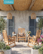 Oversized Outdoor Rocking Chair, 380lbs Heavy-Duty Large Patio Rocker, Weather - Image 8