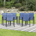 Outdoor Patio Chairs Set of 6, Lightweight Patio Set - Image 8