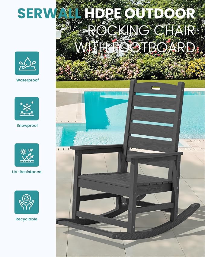 SERWALL 2-Pc Rocking Chair Set - Image 4