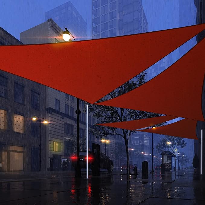 Royal Shade 11' x 12' x 16.3' Red Triangle Waterproof Sun Shade Sail Order to - Image 7