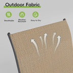 Patio Chairs Set of 4, Outdoor Dining Chairs Stackable - Image 9