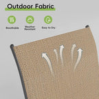 Patio Chairs Set of 6, Outdoor Dining Chairs Stackable - Image 6