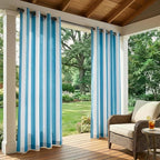 2 Panels Outdoor Stripe Curtains - Image 2