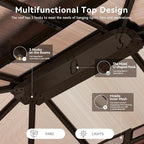 Aoxun 12'x14' Hardtop Gazebo - Image 9