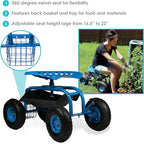 Sunnydaze Rolling Garden Cart - Image 2