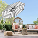 Best Choice Products 10ft Solar Polyester LED Lighted Patio Umbrella w/Tilt - Image 2