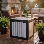 YITAHOME 35 Gallon Deck Box | Waterproof Resin Outdoor Storage Box, Doubles as - Image 4