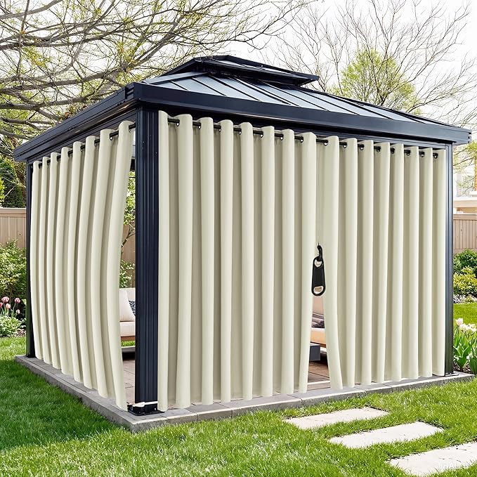RYB HOME Fade-Resistant Extra Wide Outdoor Curtains by RYBHOME