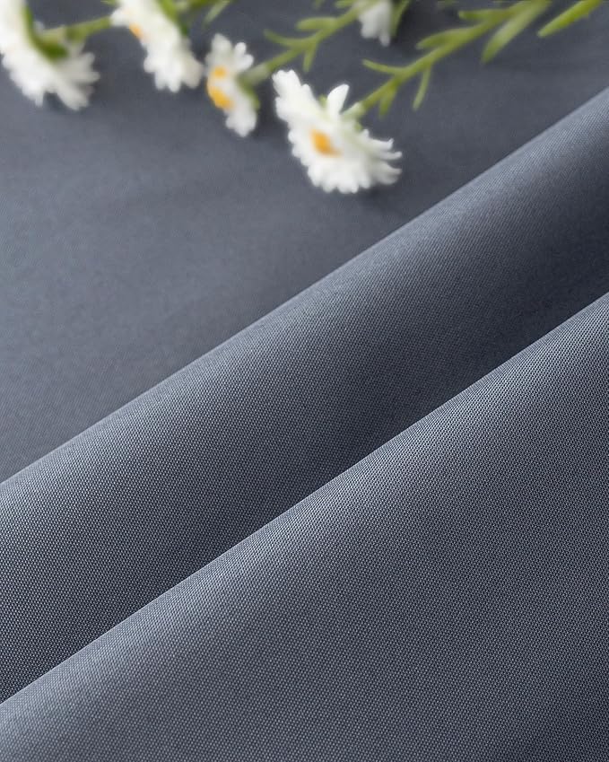 Windproof Outdoor Curtains for Patio Waterproof 4 Pcs 54x108 In Grey | Grommet - Image 8