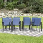 Outdoor Patio Chairs Set of 8, Lightweight Patio Set - Image 8