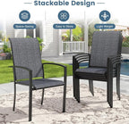 DIFY Patio Chairs Set of 2, Stackable Outdoor Dining Chairs - Image 5