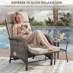 Zero Gravity Wicker Patio Recliner Chair - Image 5