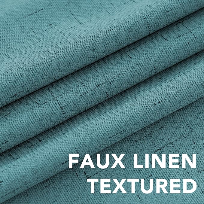 H.VERSAILTEX Linen Blackout Curtains 108 Inches Long 100% Absolutely Blackout - Image 4