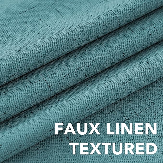 H.VERSAILTEX Linen Blackout Curtains 63 Inches Long 100% Absolutely Blackout - Image 4