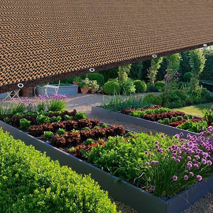 Coffee Shade Cloth 80%, Mesh Tarp - Image 4