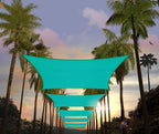 Amgo Custom Size 8' x 18' Turquoise Rectangle Square Sun Shade Sail UPF50+ by Amgo