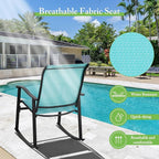 Shintenchi 3 Piece Rocking Bistro Set, Outdoor Furniture - Image 4