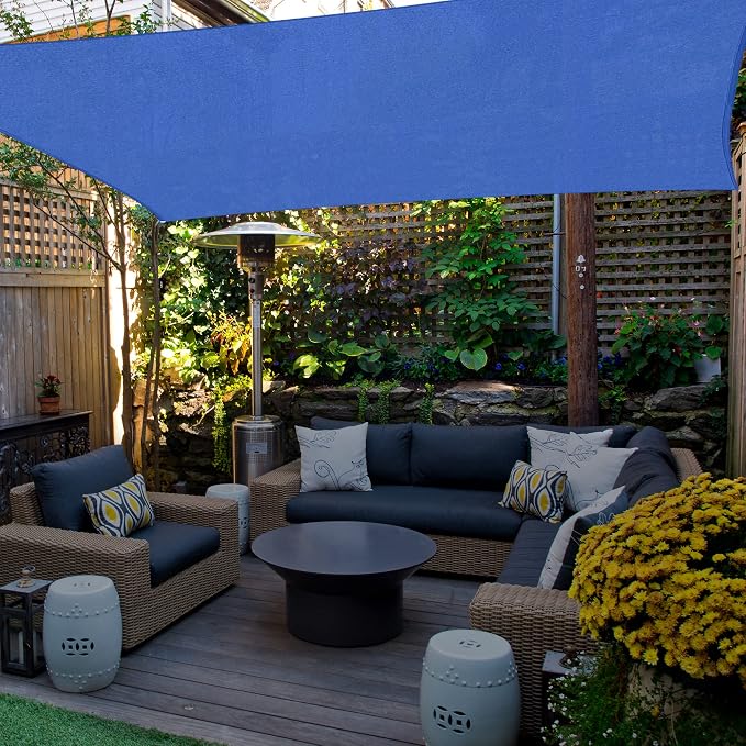 AsterOutdoor Sun Shade Sail Rectangle 16' x 20' UV Block Canopy - Image 9