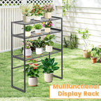 3 Tier Metal Plant Stand Indoor Outdoor, Potted Multiple Flower Pot Holder Rack - Image 4