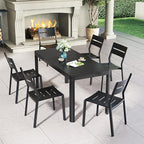 Pellebant Aluminum Stackable Outdoor Patio Dining Chairs Set of 2 | Outdoor - Image 6