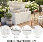 YITAHOME 100 Gallon Large Outdoor Deck Box | Waterproof Resin Storage Box - Image 3