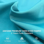 PURPLE LEAF Cantilever Umbrella 9' X 11' Double Top, Turquoise Blue | 35MPH - Image 5
