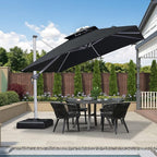 PURPLE LEAF Cantilever Patio Umbrellas 10' x 10' Square Double Top, 3-Yr - Image 2