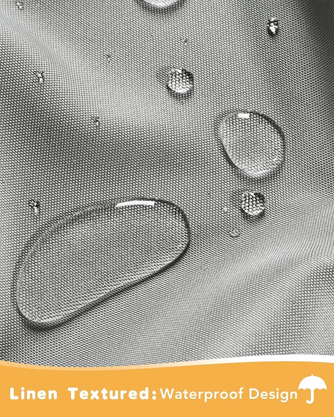 Extra Wide Outdoor Curtains for Patio Waterproof 2 Pcs 110x84 Inch Silver | - Image 2