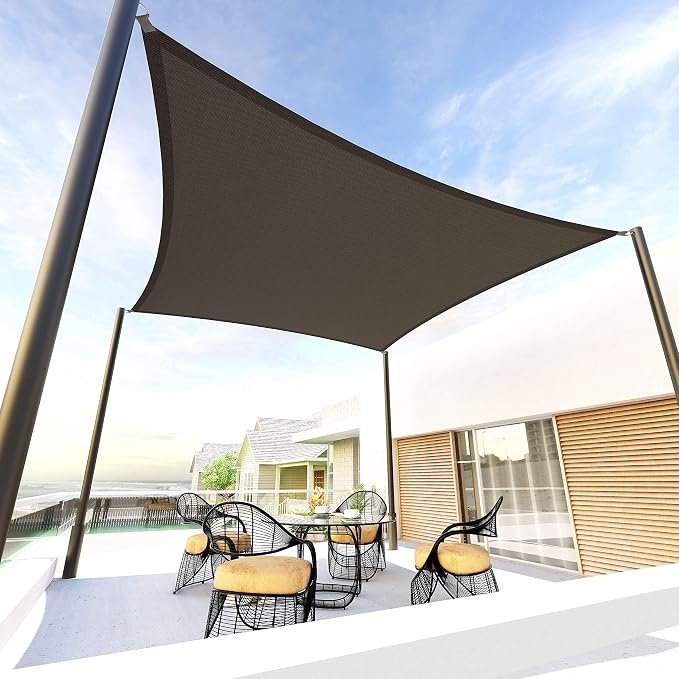 Tronssien Rectangle 10'x13' Sun Shade Sail, 95% UV Blockage Canopy Awning by Tronssien
