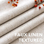 H.VERSAILTEX Linen Blackout Curtains Durable Thick Textured Linen Look 100% - Image 6