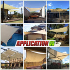Colourtree CTAPR1220 Custom Size 15' x 15' Red Sun Shade Sail Canopy UV Block - Image 4