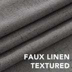 H.VERSAILTEX Blackout Curtains Linen Curtains 120 inches Long 100% Black Out - Image 4