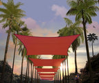 Amgo Custom Size 7' x 22' Red Rectangle Square Sun Shade Sail UPF50+ AGTAPR0810 by Amgo