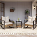 3-Piece Rocking Bistro Set, Outdoor Patio Furniture by LAUSAINTHOME