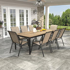 Stackable Patio Chairs Set of 8, Outdoor Chairs Set - Image 3