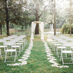 VINGLI 8 Pack White Plastic Folding Chair, Indoor Outdoor Portable Stackable - Image 9
