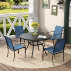 DIFY Patio Dining Chairs Set of 4, Stackable Outdoor Metal Chairs - Image 8