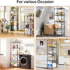 M MZG 5 Tiers Shelf Metal Storage Shelves Wire Rack Closet Organizers - Image 6