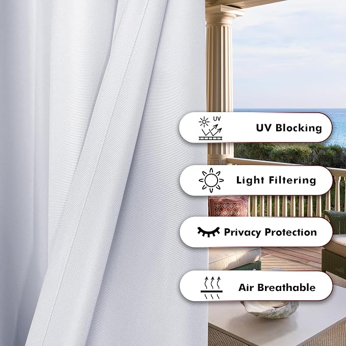 BONZER Waterproof Indoor/Outdoor Curtains - Image 4